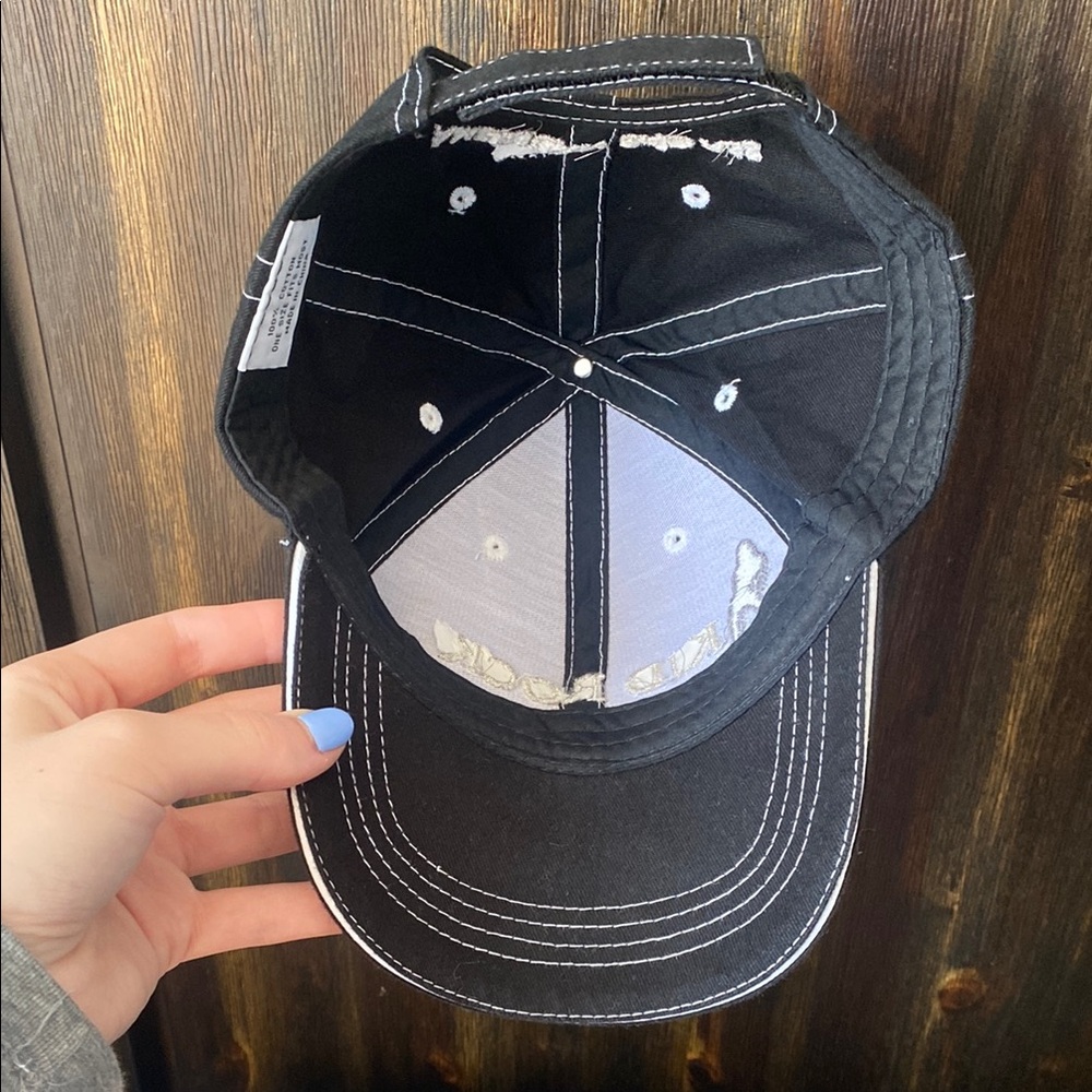 Kid Rock “American Bad Ass” Black Hat With White Stitching And Embroidered Logo - Picture 10 of 11